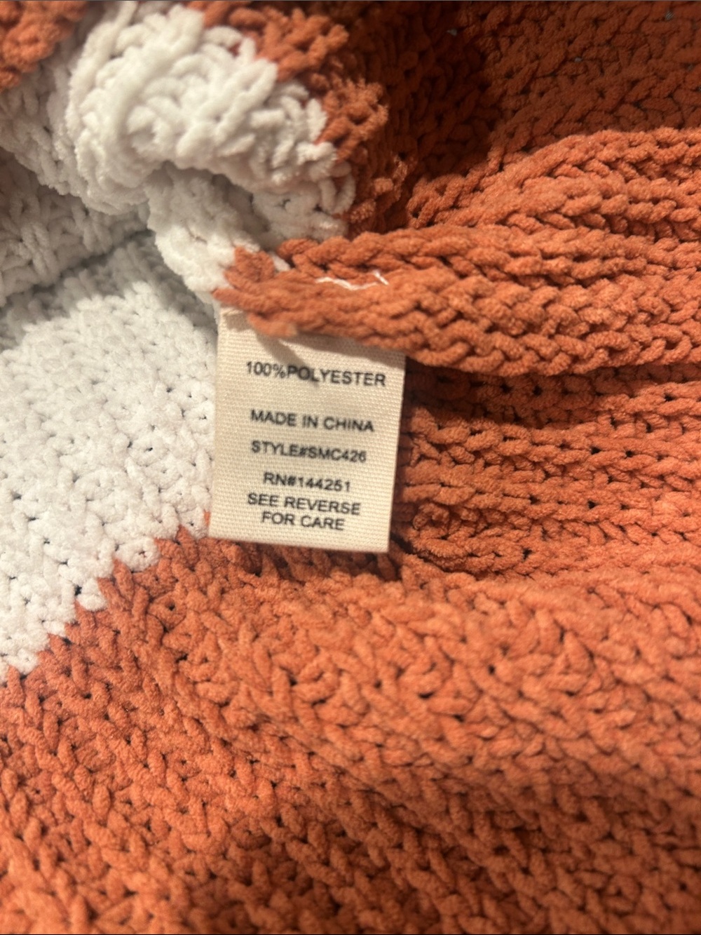 moon & madison Cropped Striped Crewneck Sweater in Cream, Beige & Rust - Picture 7 of 7